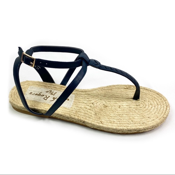 Jack Rogers Evie Black Leather Sandals 8.5 - Picture 5 of 10